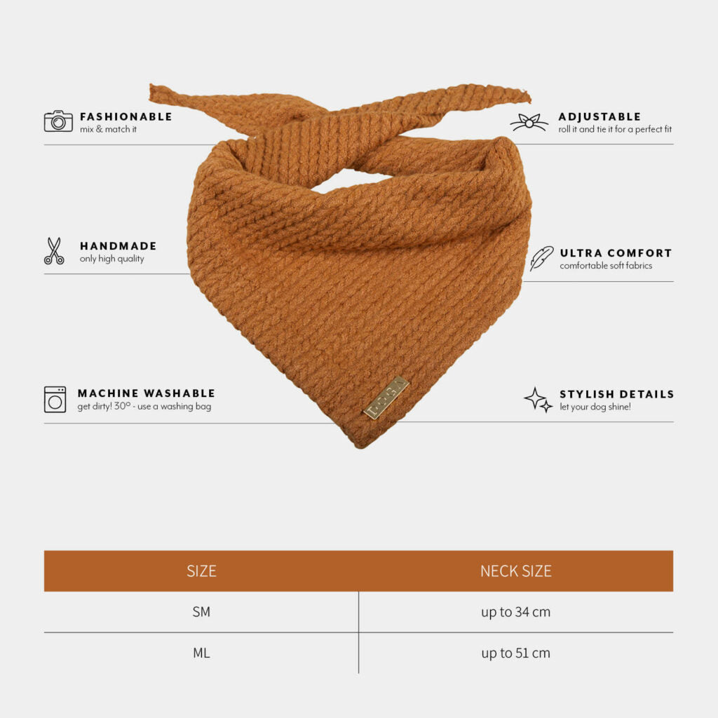 Honden bandana Cably Cognac