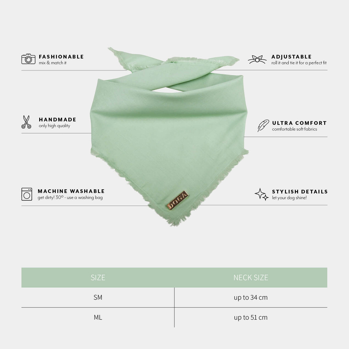 Honden bandana Voile Mint