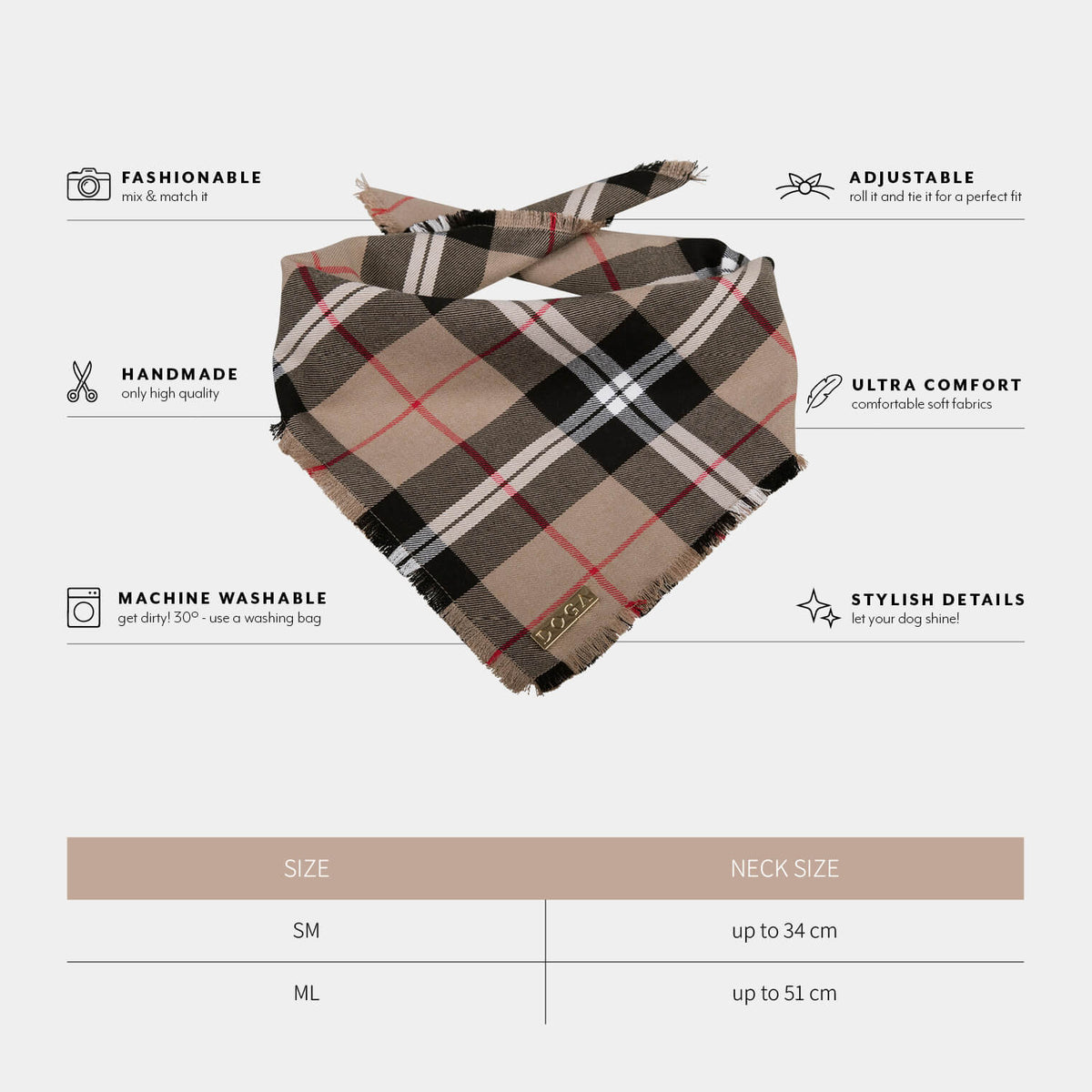 Honden bandana Classic Tartan